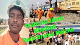 Train AccidentPura Drama HuienaRailwayDamastetionODRAFNDRAFKendupara Bhadrak2024 [upl. by Nata]