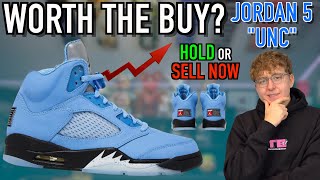 WORTH THE BUY Nike Air Jordan 5 quotUNCquot  Resale Predictions [upl. by Onileba987]