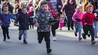 2019 Alcester Pancake Day races [upl. by Emrich]