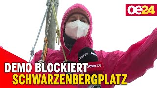 Wien Demo blockiert Schwarzenbergplatz [upl. by Roseann]