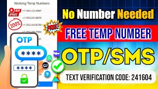 1000 Working How to Get Free Unlimited SMS Verification Codes  Virtual Phone Number for OTP SMS [upl. by Dorothee]