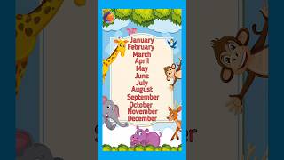 12 months name in english  months of the year song nurseryrhymes kindergarten [upl. by Relda]