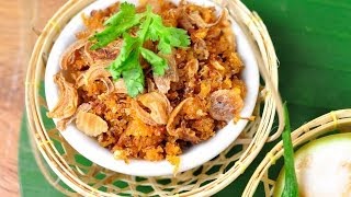 Thai Food  Dried Shrimp Paste Nam Prik Goong Hang [upl. by Ahsiuqal]