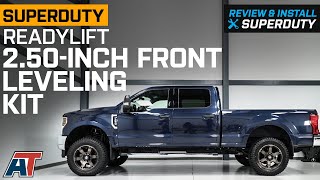 20112022 4WD F250 ReadyLIFT 250Inch Front Leveling Kit Review amp Install [upl. by Rodoeht]