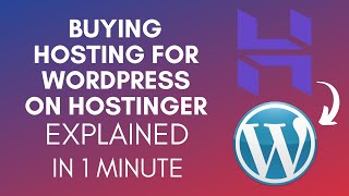 How To Buy Hosting For WordPress Website On Hostinger 2025 [upl. by Eanat]