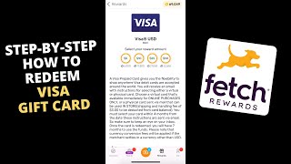 How Redeem VISA Gift Card On Fetch Rewards [upl. by Hilar180]