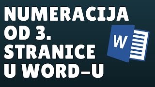 Kako da numerišete od treće stranice u Wordu [upl. by Naz]