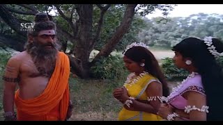 Durvasa Muni Curse Shakuntala  Kaviratna Kalidasa Kannada Movie Scene  Dr Rajkumar  Jayaprada [upl. by Ahsim411]