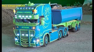 STUNNING RC MODEL CONSTRUCTION SITE ACTION 2 TRUCKS EXCAVATOR amp TRACTOR ON THE ROADWORKER PARCOURS [upl. by Nnaylrebmik]