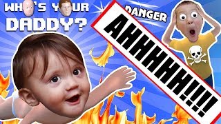 BABY IN DANGER ☠ Whos Your Daddy Skit  Gameplay w Shawn vs Knife Fire Glass amp More FGTEEV Fun [upl. by Eleonora922]