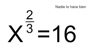 ECUACIÓN CON EXPONENTE FRACCIONARIO Matemáticas Básicas [upl. by Camellia]