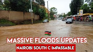 Massive Floods Update in Nairobi  South C Area Impassable 🌊 [upl. by Alis]