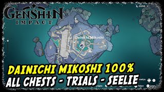 Enkanomiya Dainichi Mikoshi All Treasure Chests Seelie amp Time Trial Challenges  Genshin Impact [upl. by Ahset]