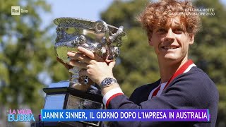 Jannik Sinner il giorno dopo limpresa in Australia  La Volta Buona 29012024 [upl. by Eremahs]