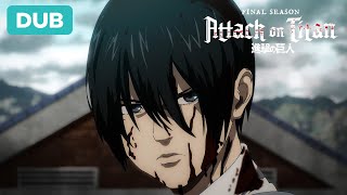 Mikasa Attacks  DUB Sneak Peek  Attack on Titan Final Season [upl. by Laersi324]