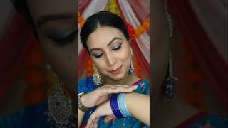 NAVRATRI LOOKBOOK SERIES day4 Blue Helo Eye Makeup for Festive Season MyOBSESSionbyAnamika [upl. by Eux]