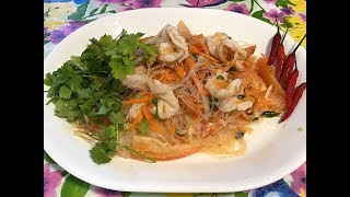 ယိုဒယားပဲၿကာဇံသုပ္ Thai Vermicelli Noodle Salad Recipes [upl. by Moreville613]