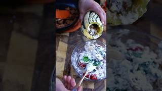 Whole Roasted Delicata Squash Stuffed with Italian Goodness – 18g Protein shorts recipe [upl. by Adelina]