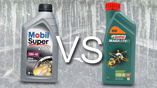 Mobil Super 2000 X1 10W40 vs Castrol Magnatec 10W40 Test Zimna 10°C [upl. by Nahgrom]