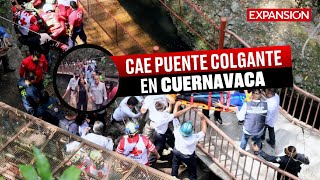 Se DESPLOMA PUENTE COLGANTE en CUERNAVACA  ÚLTIMAS NOTICIAS Shorts [upl. by Erialc453]