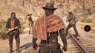 Low Honor Bounty Hunting  Red Dead Redemption 2 Brutal Combat amp Modded PC Gameplay [upl. by Ynavoj800]