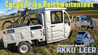 Cargo Trike Tour  Akku Test  So weit kommst Du mit dem Lastendreirad wirklich ‼️E Ape Tuk Tuk [upl. by Portland]