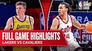 LAKERS vs CAVALIERS  NBA SUMMER LEAGUE  FULL GAME HIGHLIGHTS [upl. by Marni]