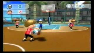 Wii Sports Resort Basketball vs Chris  Level 2500  1612 [upl. by Atinod]