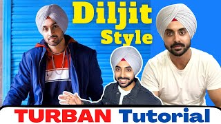 Diljit Dosanjh Style TurbanComplete Tutorial  The Alpha Singh [upl. by Quiteria537]