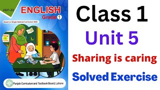 Class 1English PTB Unit 5 Sharing is Caring with Translation and Solved Exercise LZOfficial [upl. by Ailey]