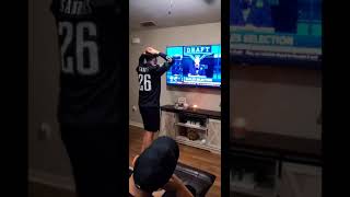 Hilarious Reaction to Devonta Smith being drafted by the Eagles [upl. by Adnahsed]