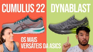 ASICS GEL CUMULUS 22 ou ASICS DYNABLAST  Comparativo de 2 tênis versáteis [upl. by Eneri]