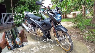 Repaint matte black full fairings raider150 part2samurai paintmatte black star edition [upl. by Hagen]