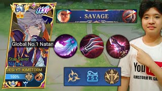 FINALLY REVEALED NATAN BEST BUILD AND EMBLEM Global Natan Tutorial🔥 [upl. by Airetahs]