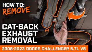 How to Remove Stock CatBack Exhaust System  20082023 57L Dodge Challenger [upl. by Mercuri]