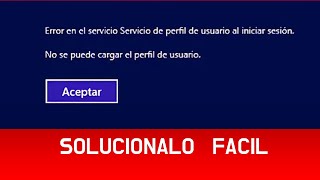 ✅Solucionar error de servicio de perfil de usuario al iniciar sesion windows 10 [upl. by Dihsar]