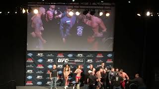 UFC 181 weigh in Travis Browne vs Brenden Schaub [upl. by Star]