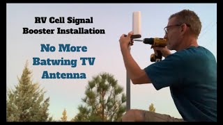 Cell Signal Booster Installation for RV • Using the Stock Batwing Antenna Mount from Winegard [upl. by Atiuqrahc]