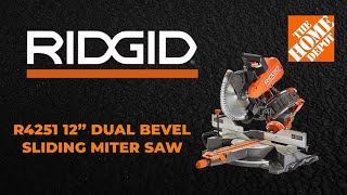 RIDGID R4251 15 Amp Corded 12 Inch Dual Bevel Sliding Miter Saw [upl. by Euqnomod]