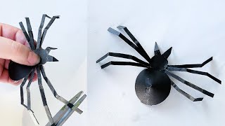 DIY Halloween Spider Decoration  Easy Paper Craft Tutorial  Halloween Crafts  Paper Crafts [upl. by Acinor]