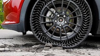 Michelin Airless Tire UPTIS  Unique PunctureProof Tire System [upl. by Norrehc]