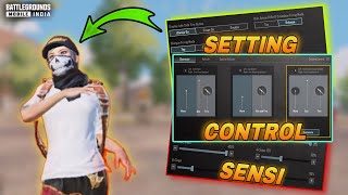 Conqueror Rank 5 Finger FASTER PLAYER SettingControl CODE  Daxua SOLO vs SQUAD  PUBG BGMI [upl. by Josey]