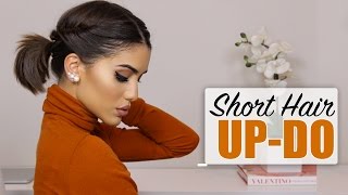 Easy Short Hair Updo [upl. by Lorac]