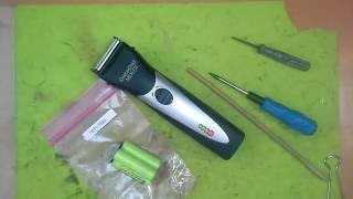 How to replace the battery with a hair clipper Moser Chrom Style 1871 [upl. by Yelyak]