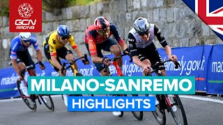 Favourites Go For Glory On The Poggio  MilanoSanremo 2023 Highlights [upl. by Yetah]