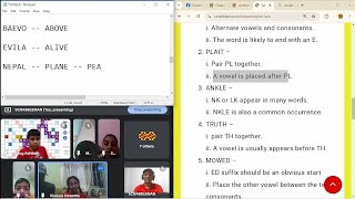 BEGINNERS SCRABBLE CLASS  wordspotting anagramming  CHILDREN FROM NEPAL [upl. by Letty]
