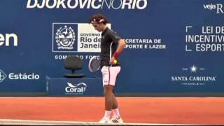 Novak Djokovic impersonates Gustavo Kuerten [upl. by Yttiy]