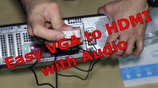 Convert vga to hdmi with audio to connect an old PC to a new TV [upl. by Tania]