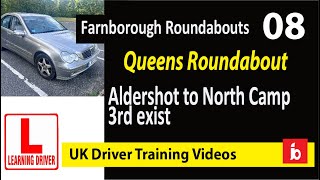 Aldershot to north camp via queens roundabout farnborough driving test [upl. by Brause]