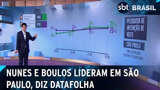 Pesquisa Datafolha mostra Nunes com 27 e Boulos com 26 em São Paulo  SBT Brasil 190924 [upl. by Bollen]